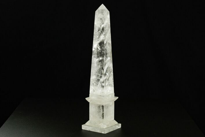 Polished Clear Quartz Obelisk - Madagascar #378867